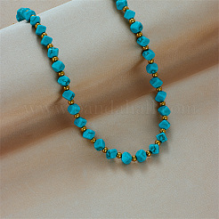 Resin Diagonal Cube Beaded Necklaces for Women&nbsp;WG284A3-01