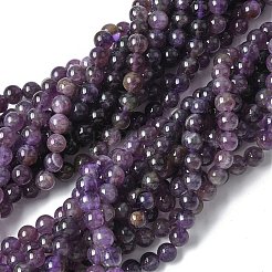 Natural Amethyst Beads Strands&nbsp;G-M445-8MM-01B