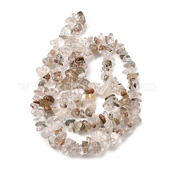 天然石ロドライトクォーツビーズ連売り  チップ  6~15x5~8x2~8mm  穴：0.8mm  約229~235個/連  30.31~31.30''（77~79.5センチメートル）&nbsp;G-H315-A02-01