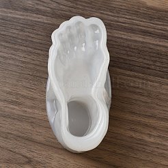 Diyのシリコーンキャンドル型  レジン型  UVレジン用  エポキシ樹脂ジュエリーペンダント  足  ホワイトスモーク  115x52x73mm&nbsp;SIMO-Q003-02B