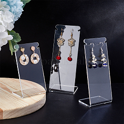 3Pcs 3 Styles Transparent Acrylic Earring Display Stands Set&nbsp;EDIS-WH0006-41