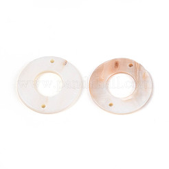 Natural Freshwater Shell Connector Charms&nbsp;SHEL-T020-20