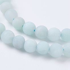 天然石アマゾナイトビーズ連売り  グレードA  艶消し  ラウンド  4mm  穴：1mm  約83~88個/連  14.5インチ&nbsp;G-J376-19F-4mm