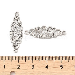 チベットスタイルの合金コネクタチャーム  リーフリンク  アンティークシルバー  29.5x9.5x1mm  穴：1.5mm  1111個/ 1000g&nbsp;PALLOY-H141-02AS
