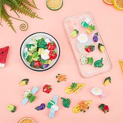 44Pcs 11 Style Opaque Resin Cabochons&nbsp;CRES-FH0001-07