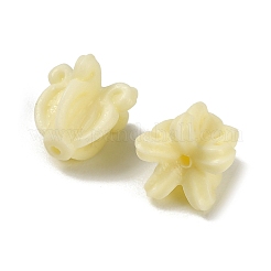 合成サンゴビーズ  染め  花  ベージュ  11.5~12.5x12x12mm  穴：1.2~1.4mm&nbsp;CORA-P011-01A
