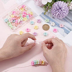60Pcs Flocking Opaque Acrylic Beads&nbsp;FIND-GA0008-13