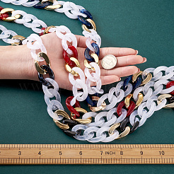 Transparent Acrylic Handmade Curb Chain&nbsp;AJEW-TA0001-10