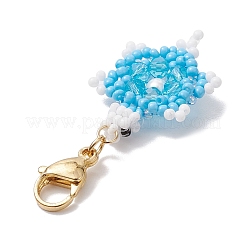 Sea Turtle Glass Seed Beads Pendant Decoration&nbsp;HJEW-MZ00124-01