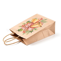 Christmas Theme Printed Kraft Paper Bags with Handles&nbsp;ABAG-M008-08C
