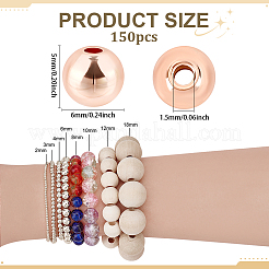 300Pcs Rack Plating Brass Spacer Beads&nbsp;KK-PH0012-43D-RG