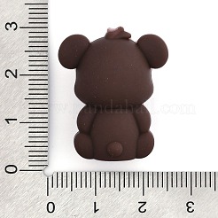 シリコンビーズ  小熊座  ココナッツブラウン  27.5x22.5x16.5mm  穴：2mm&nbsp;SIL-S010-07B