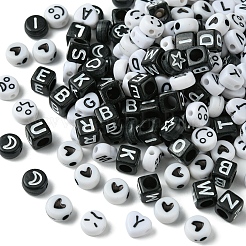 200Pcs Mixed Style and Shapes Acrylic Beads&nbsp;OACR-FS0001-68B