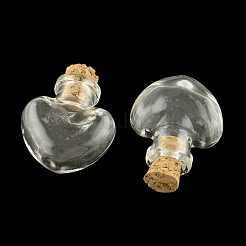 Heart Glass Bottle for Bead Containers&nbsp;X1-AJEW-R045-02