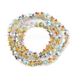 Electroplate Transparent Glass Beads Strands&nbsp;EGLA-U004-03A-HP02