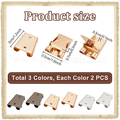 6Pcs 3 Colors Zinc Alloy Bolo Tie Slider Clasps&nbsp;FIND-PH0023-92B