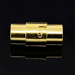 真鍮製ロッキングチューブマグネットクラスプ  コラム  ミックスカラー  17x7~8mm  穴：6mm&nbsp;MC076-M