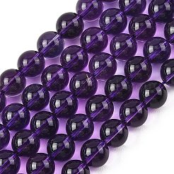 合成クォーツビーズ連売り  ラウンド  インディゴ  10mm  約39個/連  15.5''（39.37センチメートル）&nbsp;G-H001-66B-01