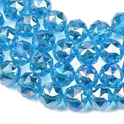 Transparent Electroplate Glass Beads Strands&nbsp;EGLA-N002-34C-B13