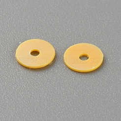 PVCスパンコール/スパンコール  フレークパイレット  ゴールド  5x1.4mm  穴：1mm  1000個/袋&nbsp;DIY-WH0021-86I