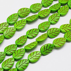 Synthetic Turquoise Beads Strands&nbsp;X-TURQ-G116-19x22mm-12