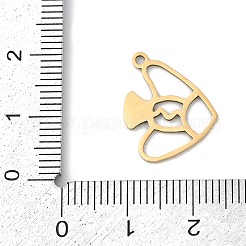 ステンレスペンダント201個  魚のチャーム  18KGP本金メッキ  17.5x14.5x1mm  穴：1.4mm&nbsp;STAS-F316-28G
