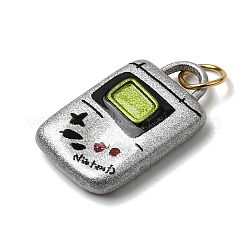 304ステンレススチールペンダントの印刷  ゴールドカラー  ゲーム機  22.5x13x4.5mm  丸カン：6x1ミリ  内径：4.5mm&nbsp;STAS-K304-08B-G