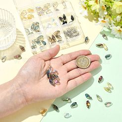80Pcs 8 Colors Electroplate Transparent Glass Beads&nbsp;EGLA-FS0002-65