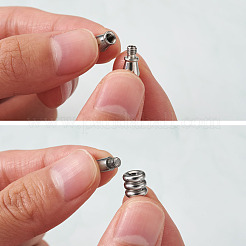 16セット4スタイル304ステンレススチール製ネジ留め具  ステンレス鋼色  12x5mm  穴：0.7mm&nbsp;STAS-FW0001-08P