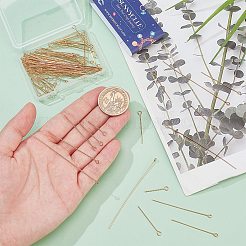 100個5スタイルブラスアイピン  長持ちメッキ  18KGP本金メッキ  20~70mm  穴：1~2mm  ピン：0.7~0.8mm  20個/スタイル&nbsp;KK-SC0005-31