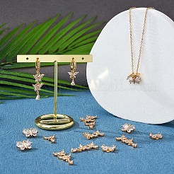 8 Pieces Butterfly Cubic Zirconia Charm Pendant Insect Charm Brass Micro Pave Cubic Zirconia Pendants for Jewelry Necklace Bracelet Making Crafts&nbsp;JX395A