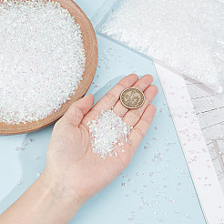 取り外し可能なプラスチックビーズ7袋  ブレスレット ネックレス用  洋服アクセサリー  コラム  ホワイト  3mm  30 G /袋&nbsp;DIY-OC0013-41