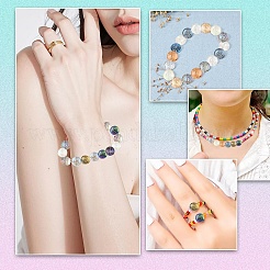 70Pcs 14 Colors Transparent Glass Beads&nbsp;GLAA-YW0005-48