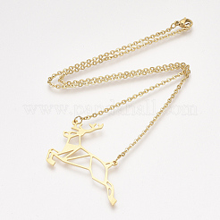 201 Stainless Steel Pendant Necklaces&nbsp;NJEW-T009-JN097-2-40