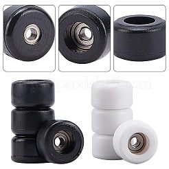 プラスチックスケートボードホイール  ベアリング鋼付き  ミックスカラー  7.5x4.5mm  穴：1.4mm  8個/箱&nbsp;AJEW-FG0001-77B