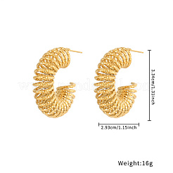 304 Stainless Steel Wire Spiral Stud Earrings&nbsp;GO7006-1