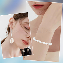 4連天然淡水養殖真珠ビーズ連  ライス  貝殻色  7~9x6~7mm  穴：0.5mm、約18~25個/連  19.5cm&nbsp;PEAR-SC0001-13
