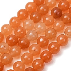 Natural Red Aventurine Round Beads Strands&nbsp;G-S148-8mm