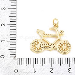 Brass Micro Pave Cubic Zirconia Pendants&nbsp;KK-F938-39G-03