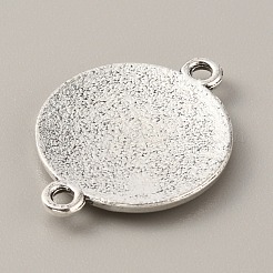 チベット スタイルの合金結び目コネクタ チャーム  フラットラウンド  花柄  26.5x20x2.5mm  穴：1.8mm&nbsp;FIND-CJC0007-41C