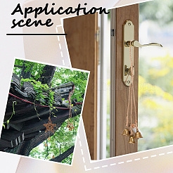 2Pcs 2 Styles Rattan & Iron Witch Bells Wind Chimes Door Hanging Pendant Decoration&nbsp;WICR-CN0001-01