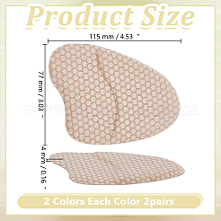 4 Pairs 2 Colors Silicone Anti-slip Ball-of-Foot Cushions&nbsp;DIY-AR0005-30B