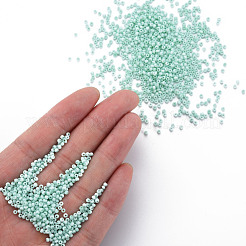 13/0 ガラスシードビーズ  マカロンカラー  丸い穴  ラウンド  アクアマリン  13/0  2~2.3x1.5mm  穴：0.8mm  約450 G /袋&nbsp;SEED-T005-14A-A19