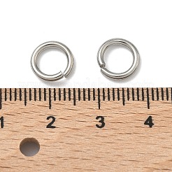 変色しにくい304ステンレススチール製オープン丸カン  ラウンド  ステンレス鋼色  9x1.5mm  15ゲージ  内径：6mm&nbsp;STAS-E067-11-9mm