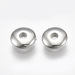 Ccbプラスチックスペーサービーズ  ロンデル  プラチナ  5.5x1.5mm  穴：1.5mm&nbsp;CCB-T006-074P