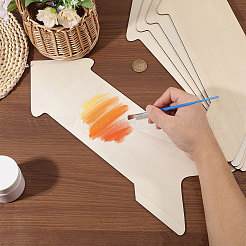 8Pcs Arrow Shape Unfinished Wooden Blank Plaque&nbsp;WOOD-CA0001-86