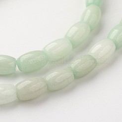 天然石翡翠ビーズ連売り  染め  オーバル  アクアマリン  9x6mm  穴：1mm  約41個/連  15.11インチ&nbsp;A-G-D858-20C