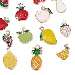 15Pcs 15 Style Alloy Enamel Pendants&nbsp;ENAM-YW0001-84