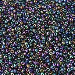 8/0 ガラスシードビーズ  アイリスラウンド  ピーコックブルー  直径iabout 3mm  穴：0.8mm  約10000個/袋&nbsp;SDB3mm603