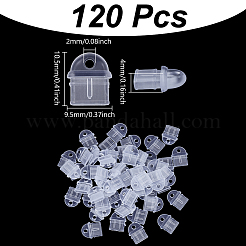 PVCモバイル防塵プラグ120個  携帯用防塵プラグ  透明  1.05x0.95x0.4cm  穴：2mm  120個/セット&nbsp;KY-NB0001-77